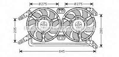 AVA QUALITY COOLING al7507 -  Вентилятор, охлаждение двигателя